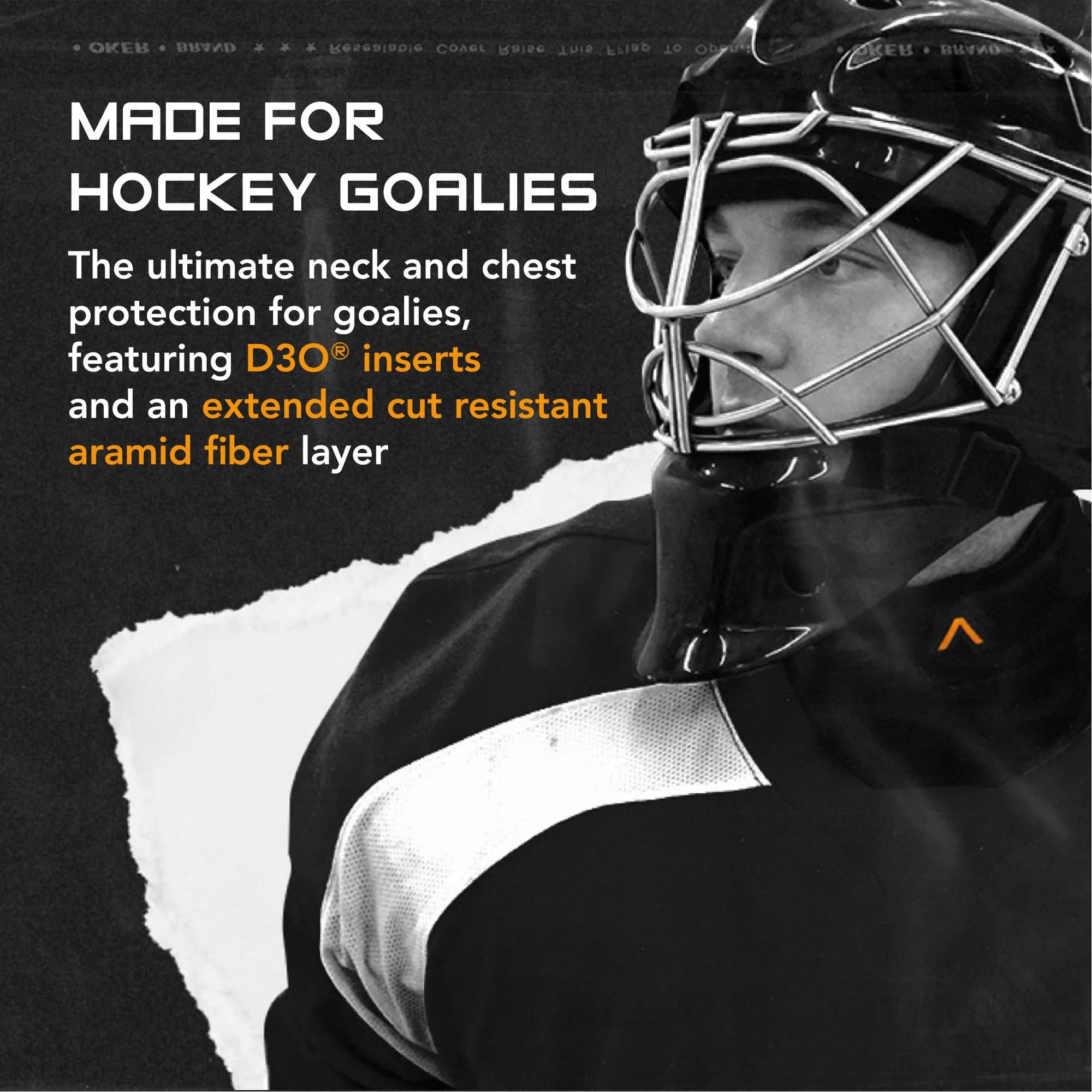 Aegis Interceptor Pro-G Hockey Goalie Neck Guard & Chest Protector - Professional Ice Hockey Protective Gear for Goalies - Perfect for Practice, Training & Competitive Games