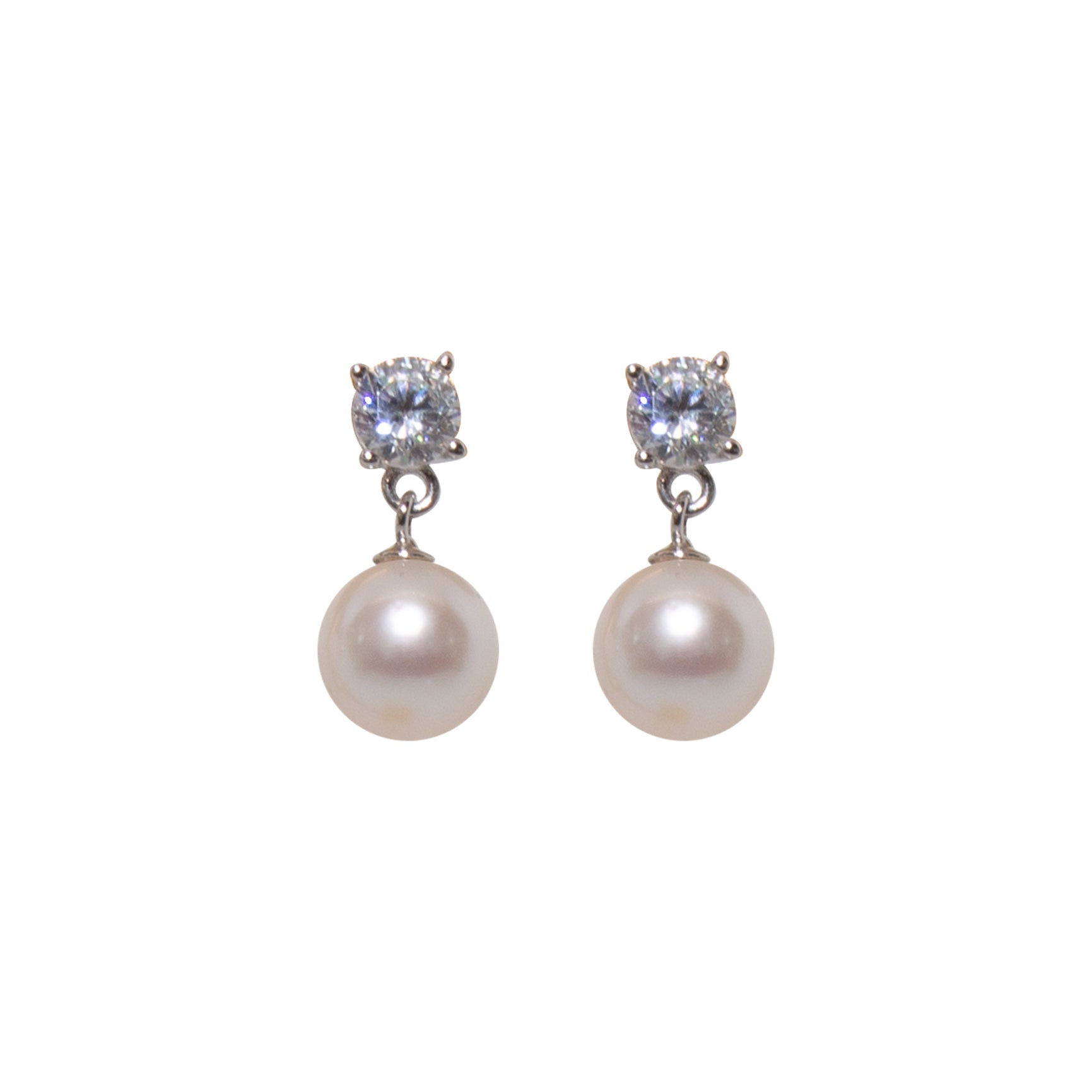 Silver Pearl Radiance Drop Earrings - Elegant Dangle Jewelry for Women | Perfect for Weddings, Parties & Special Occasions