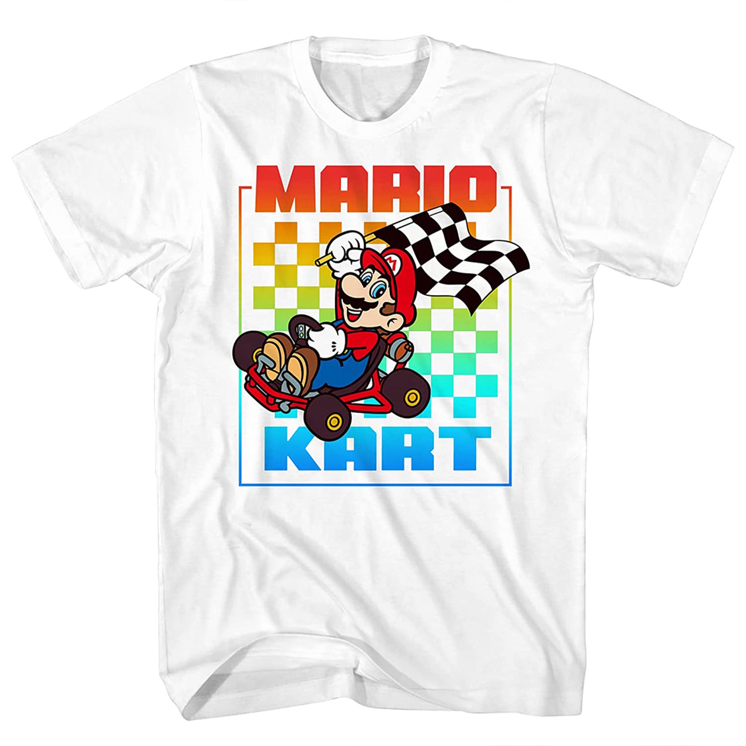 Nintendo Mario Kart Vintage T-Shirt for Men - Super Mario, Luigi, Zelda, Kirby & Donkey Kong Graphic Tee | Gaming Gift, Cosplay & Casual Wear