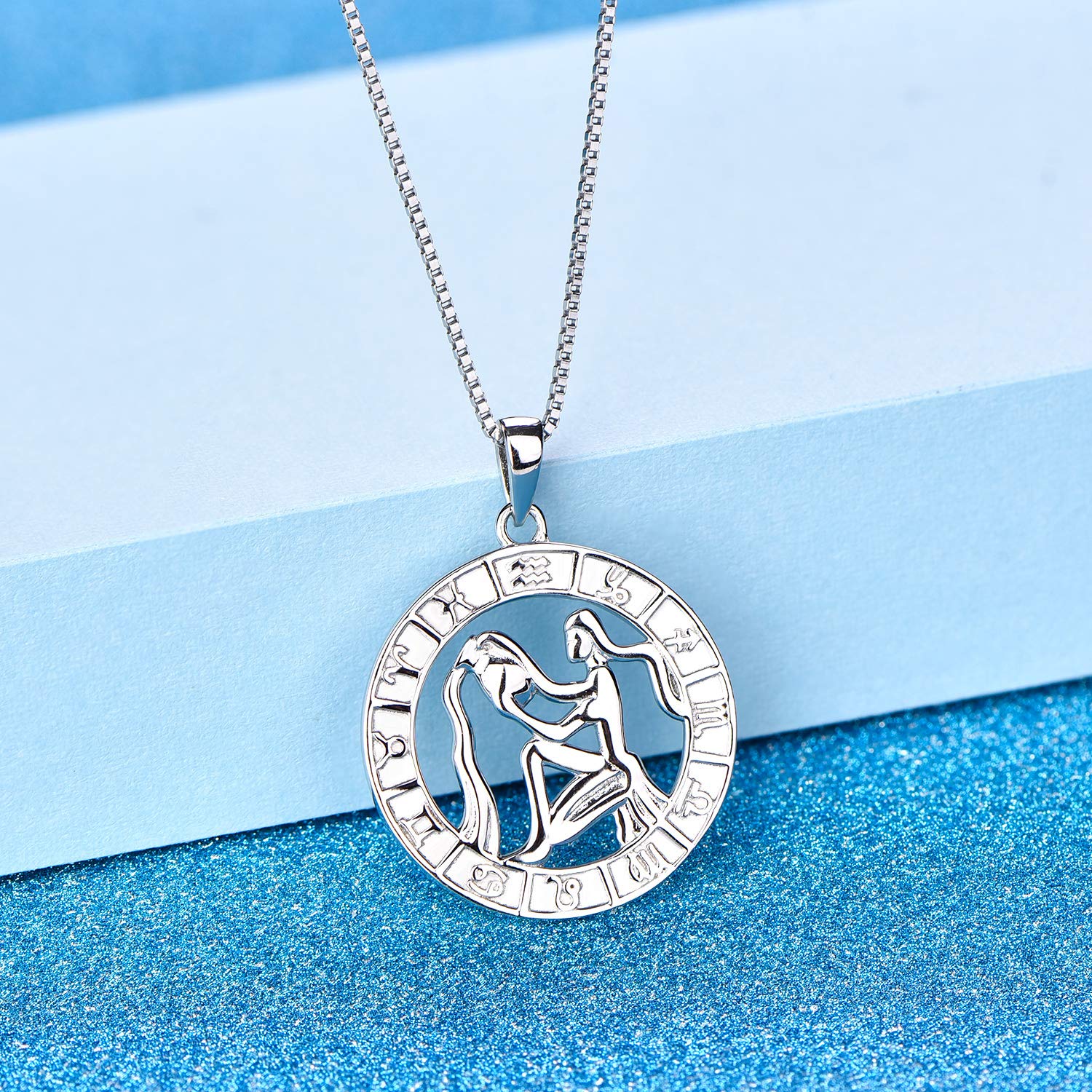 YL Constellation Necklace - Sterling Silver Zodiac Pendant for Women | Astrology Horoscope Jewelry | Perfect Gift for Birthday, Anniversary & Special Occasions