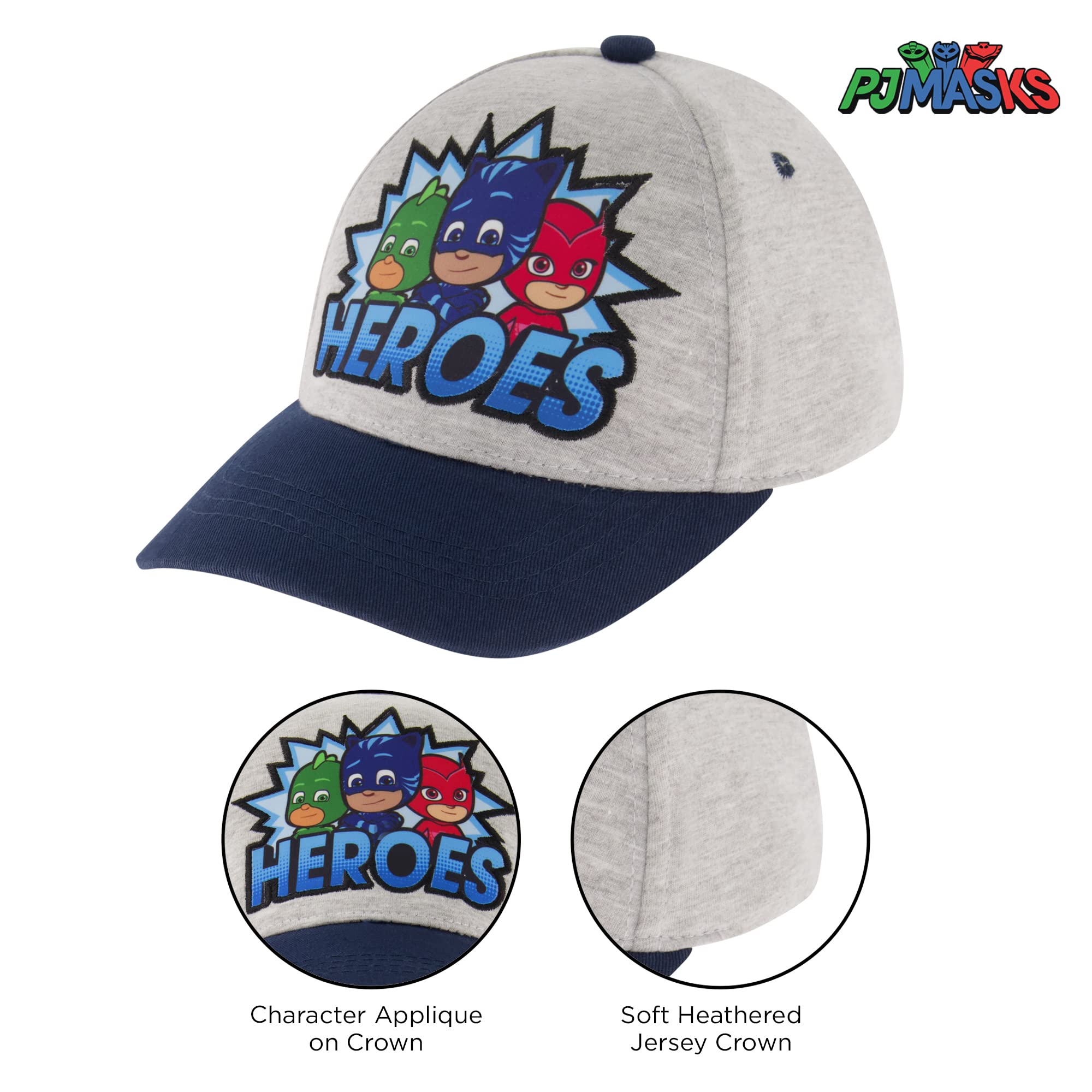 PJ Masks Adjustable Baseball Cap for Toddlers & Kids 2-7 - Perfect for Playtime & Outdoor Adventures