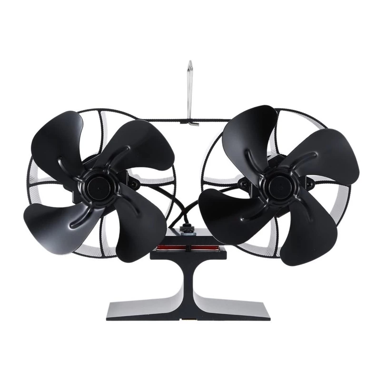 Dual Head 8-Blade Stove Fan - Aluminum Wood Burner Fan for Efficient Heat Distribution | Silent & Eco-Friendly | Perfect for Fireplaces, Wood Stoves & Log Burners | YYYSHOPP
