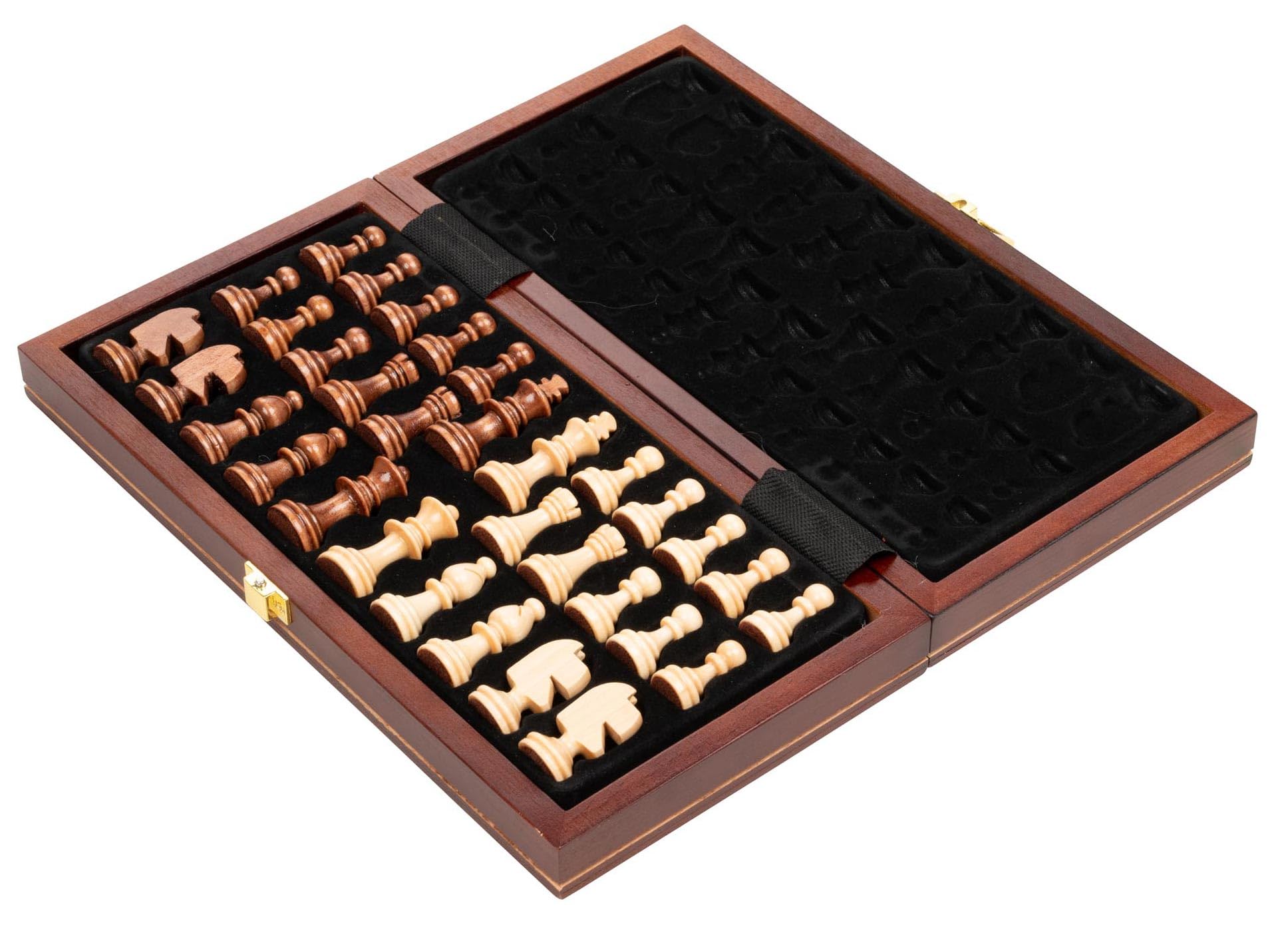 Premium 30mm Magnetic Travel Chess Set - Portable Folding Board with Staunton Pieces - Perfect for Camping, Road Trips & Outdoor Adventures