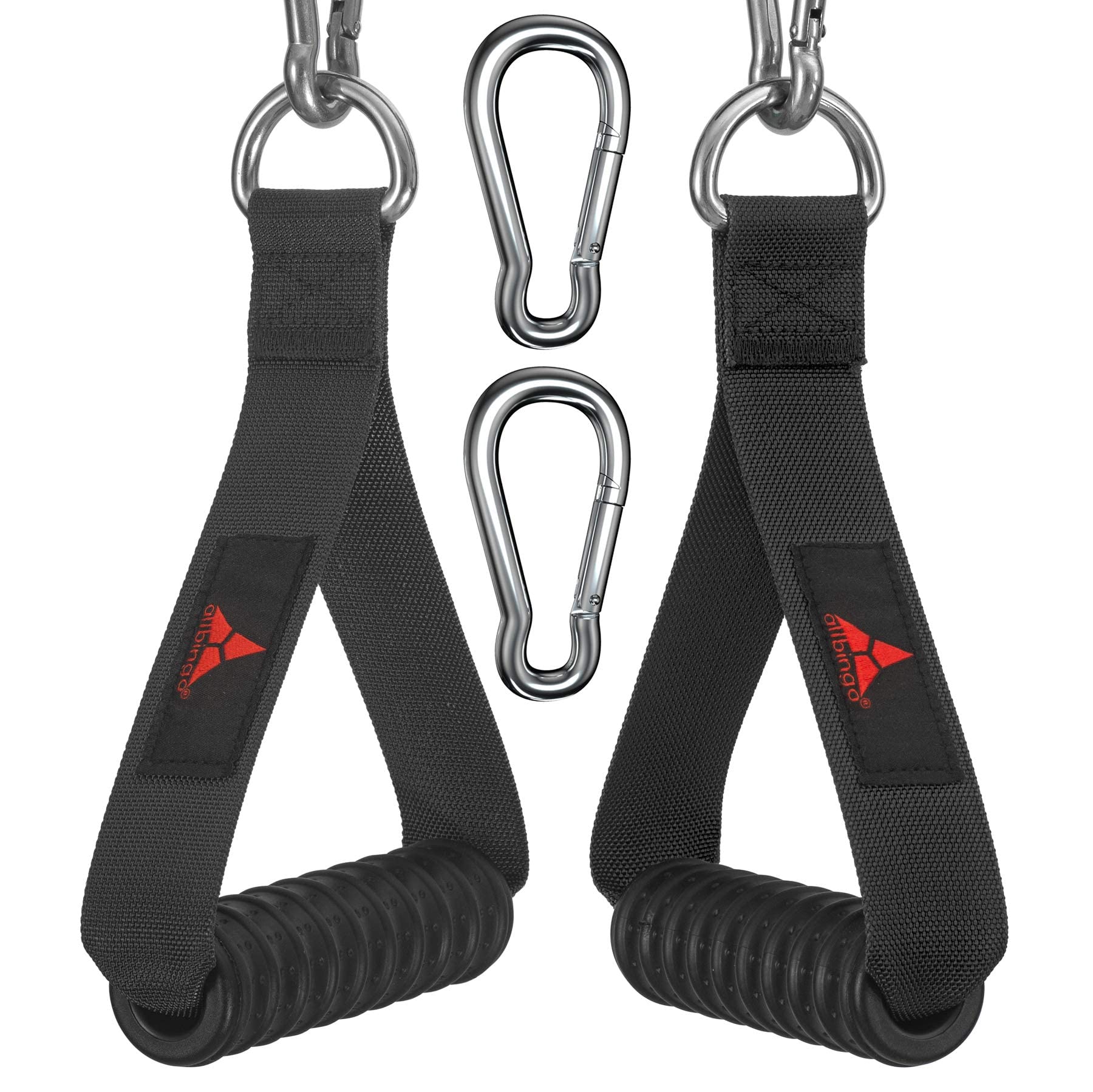 Heavy Duty Cable Machine Attachment Handles with Large Clips - Ultimate Resistance Bands Exercise Grips for LAT Pull Down, Cables Crossover & Home Gym Workouts - Perfect for Strength Training and Fitness Enthusiasts
