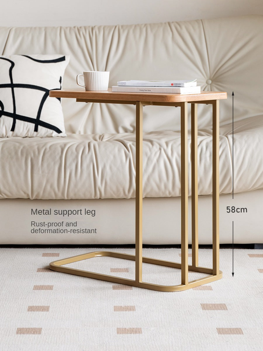 Solid Oak Wood Side Table - Rustic End Table for Living Room, Bedroom, or Patio - Handcrafted Wooden Nightstand with Sturdy Construction