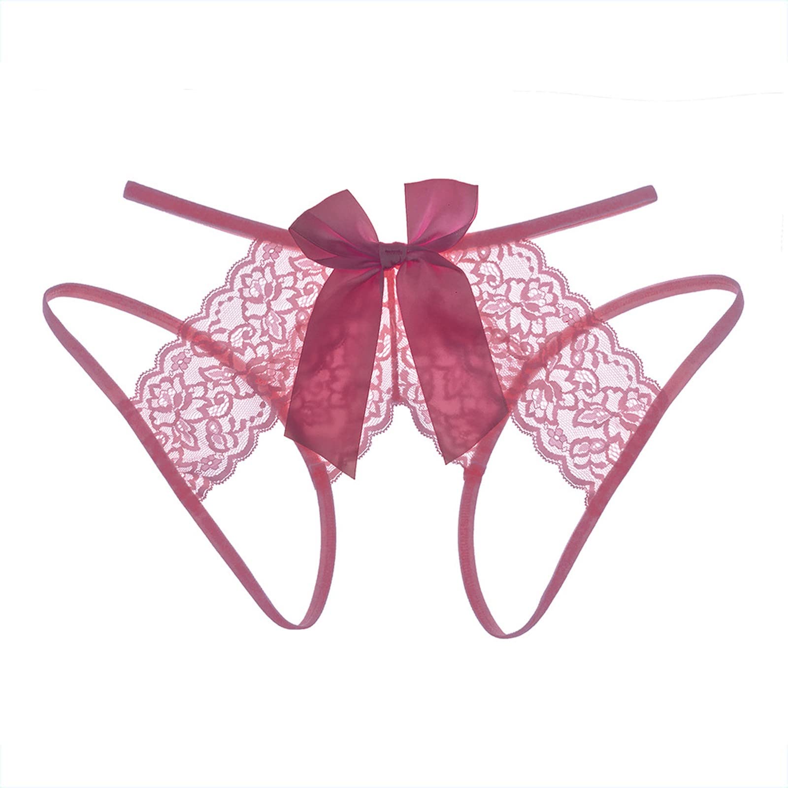Sexy Lace Women's Thong Panties - No Seam Comfort, Solid Bow Design, Breathable & Soft Underwear for Everyday Wear (3-Pack, Red, XXL) - Perfect for Date Night, Special Occasions & Intimate Moments