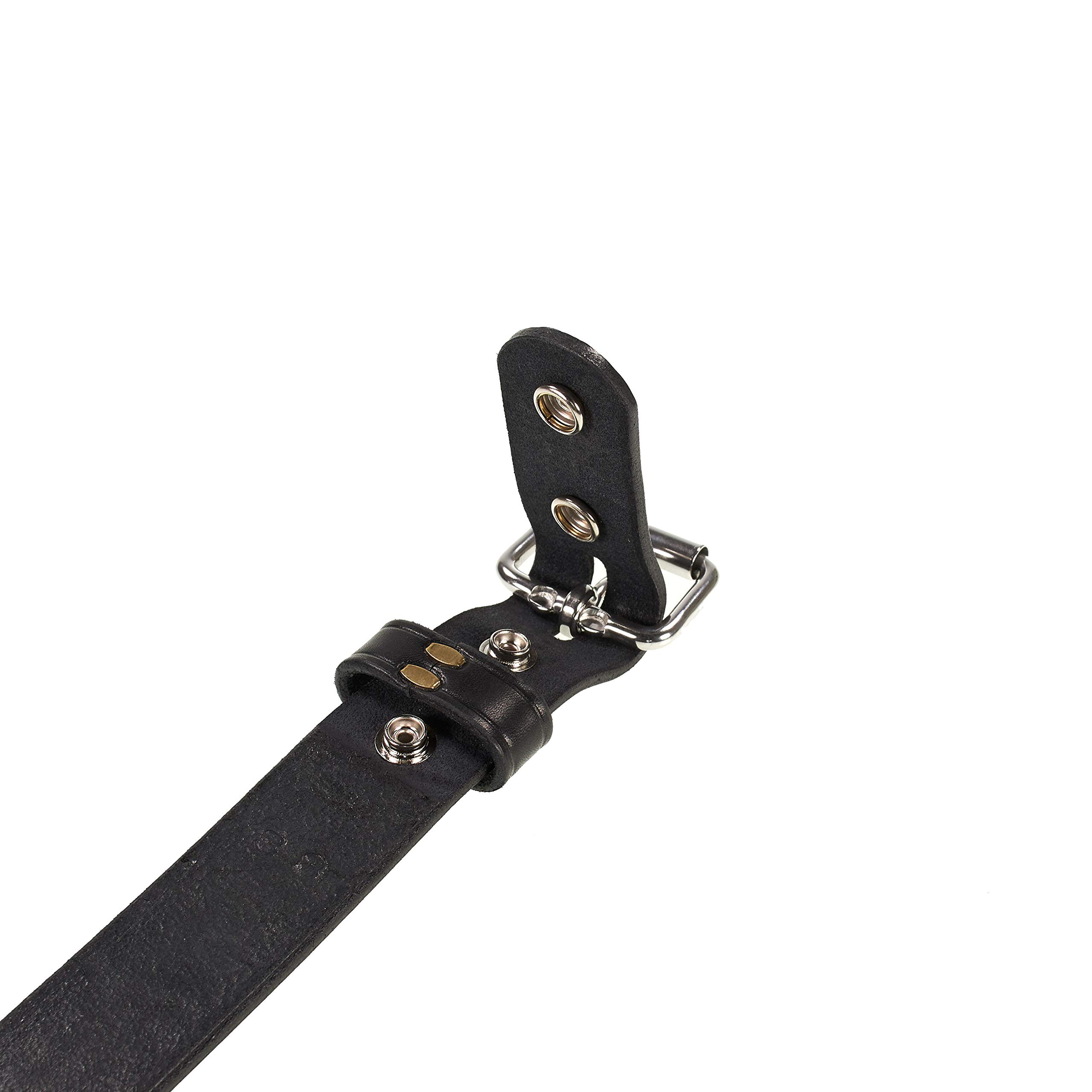 The Old Timer - Heavy Duty 14 oz. Leather Gun Belt with Basketweave Embossed Design | Concealed Carry CCW Belt | Handmade in USA for Everyday Wear & Outdoor Activities