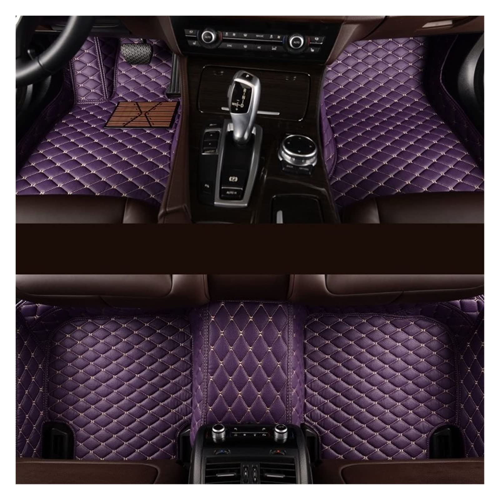 Premium RRBY Car Floor Mats for Bentley Falcon 2016-2018 - Waterproof Full Coverage Floor Protector - Luxury Purple Auto Accessories for Car Styling - Perfect for Daily Commute & Road Trips