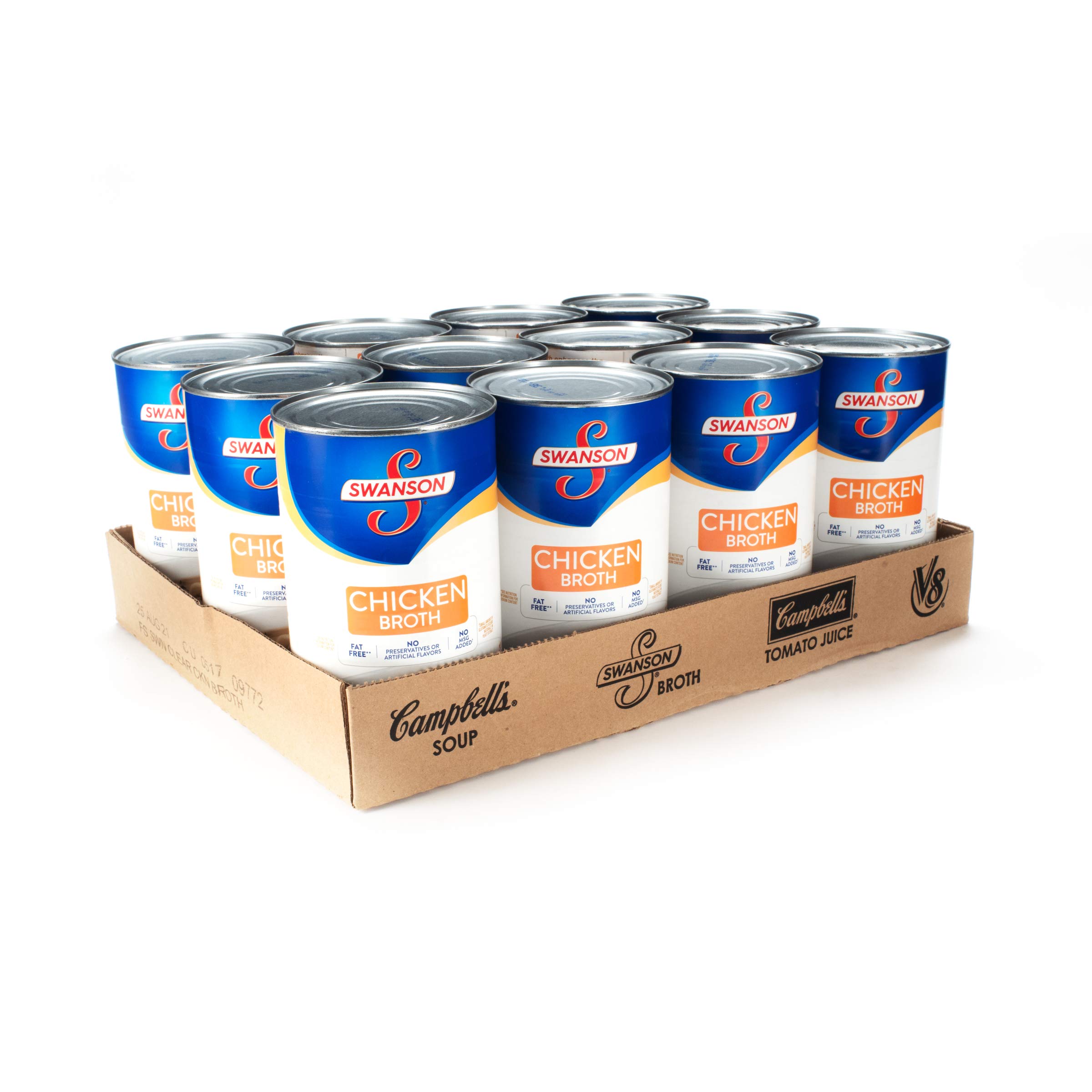 Swanson's Classics Collection Chicken Broth - 99% Fat Free, Low Sodium, 49.5 Oz (Pack of 12) - Perfect for Soups, Stews, and Cooking Recipes - Healthy & Delicious Pantry Staple