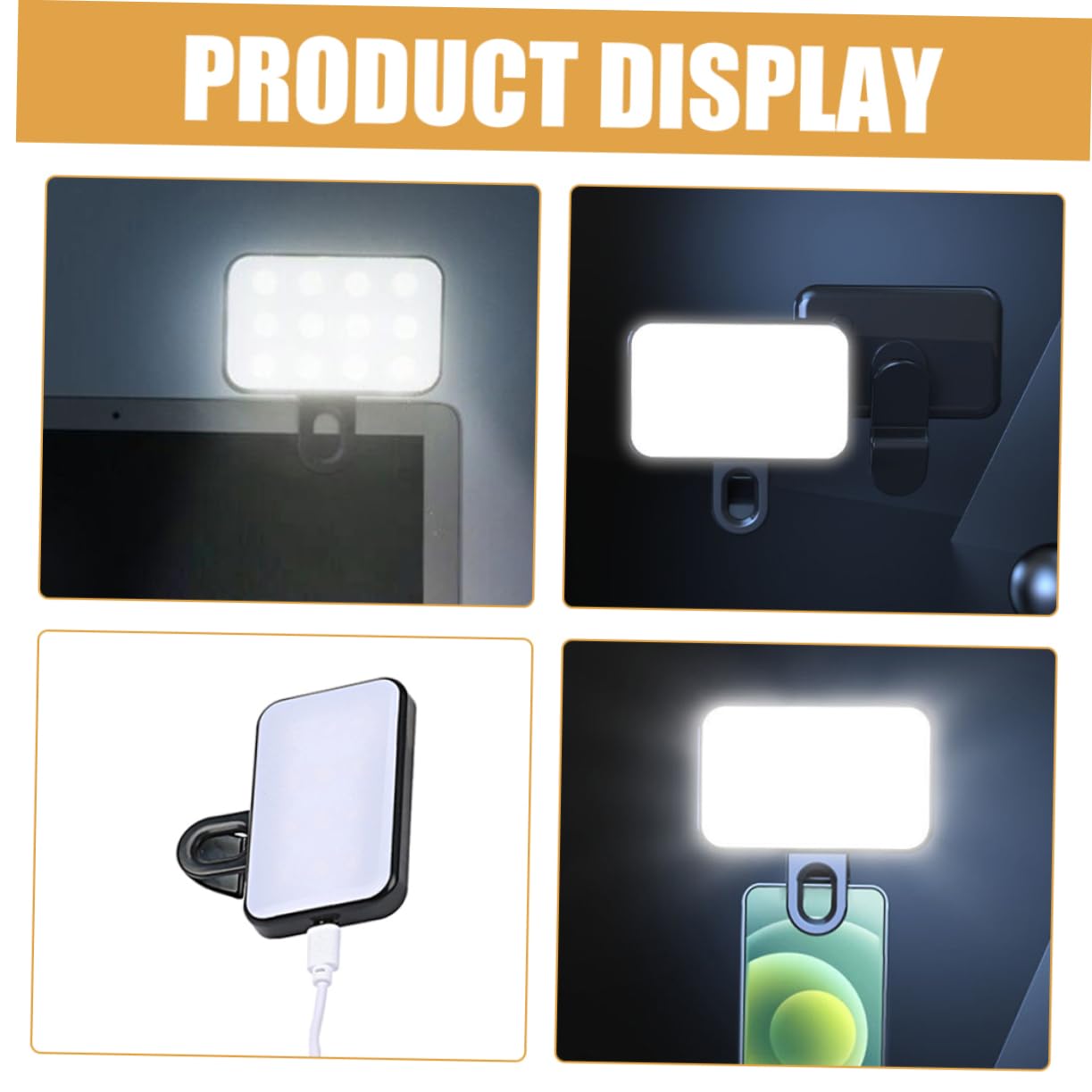 DOITOOL Clip-On LED Camera Light for Mobile Phone - Portable Selfie Ring Light for Photography, Makeup, YouTube Videos & Live Streaming - ABS Small Circle Light with Adjustable Brightness