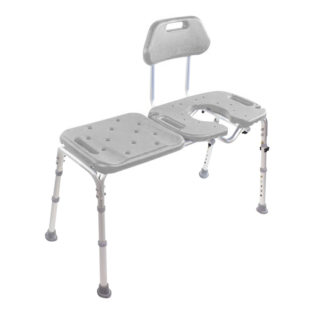 ALL ACCESS Bath Transfer Bench with CUTOUT & Removable Insert - Shower Safety Seat for Elderly, Disabled & Post-Surgery Recovery - Non-Slip Bathroom Mobility Aid for Home & Healthcare Facilities