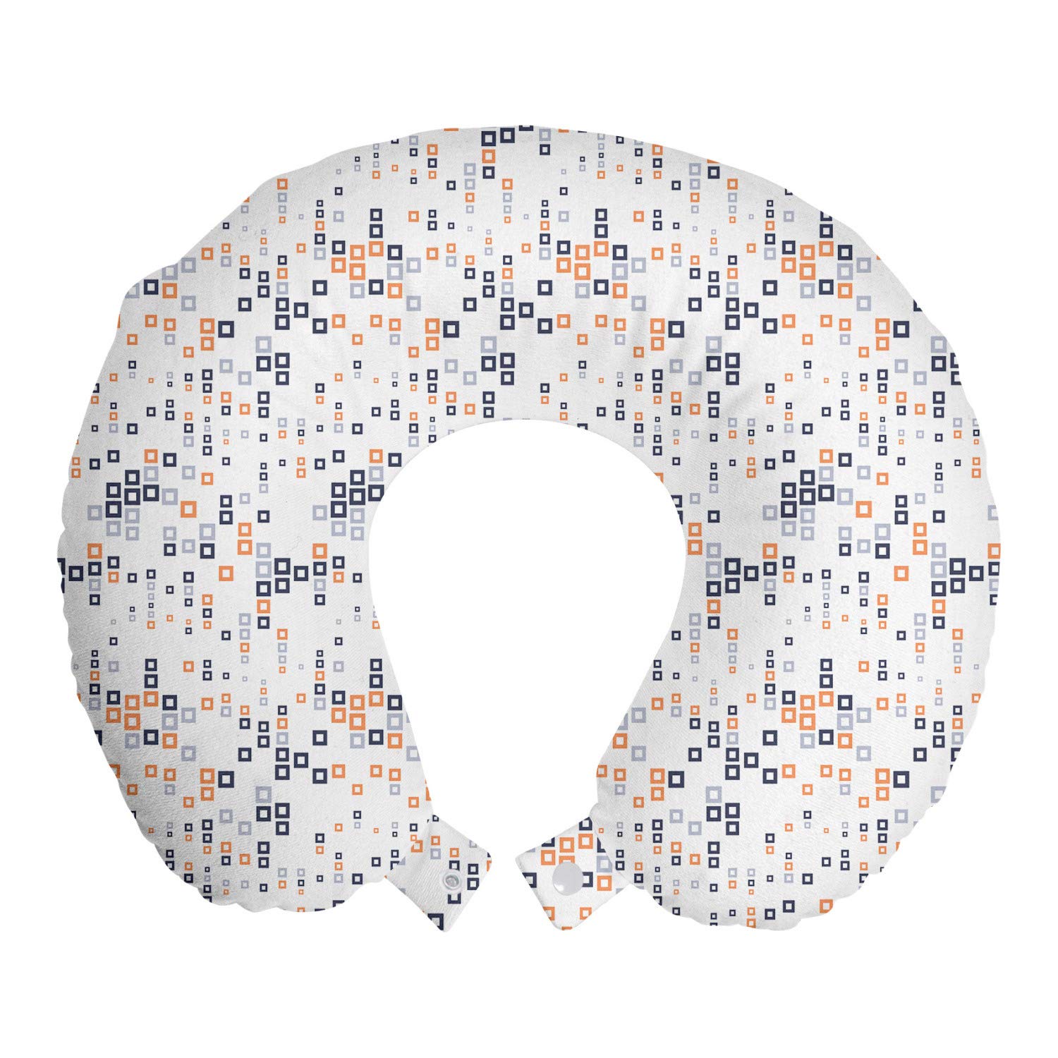 Ambesonne Geometric Travel Pillow - Memory Foam Neck Support for Airplane, Car & Office - 12