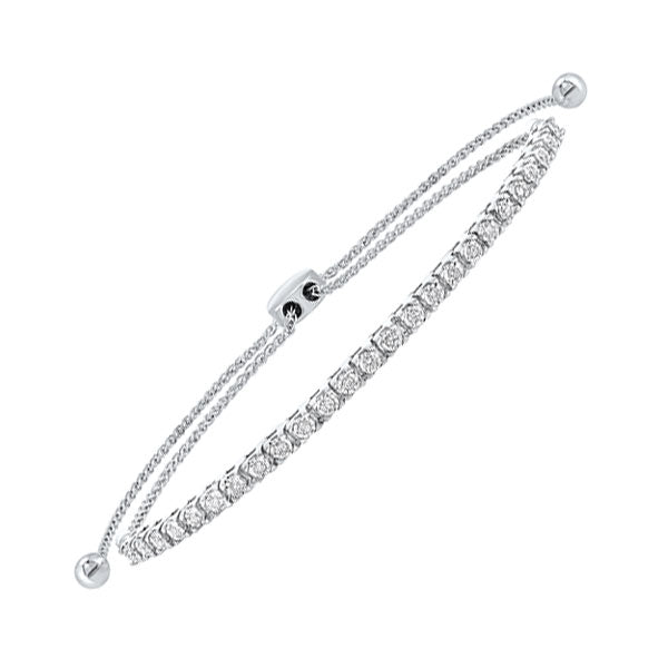 14K White Gold Diamond Bracelet (1/4 CTW) - Elegant Jewelry for Women, Perfect for Weddings, Anniversaries & Special Occasions