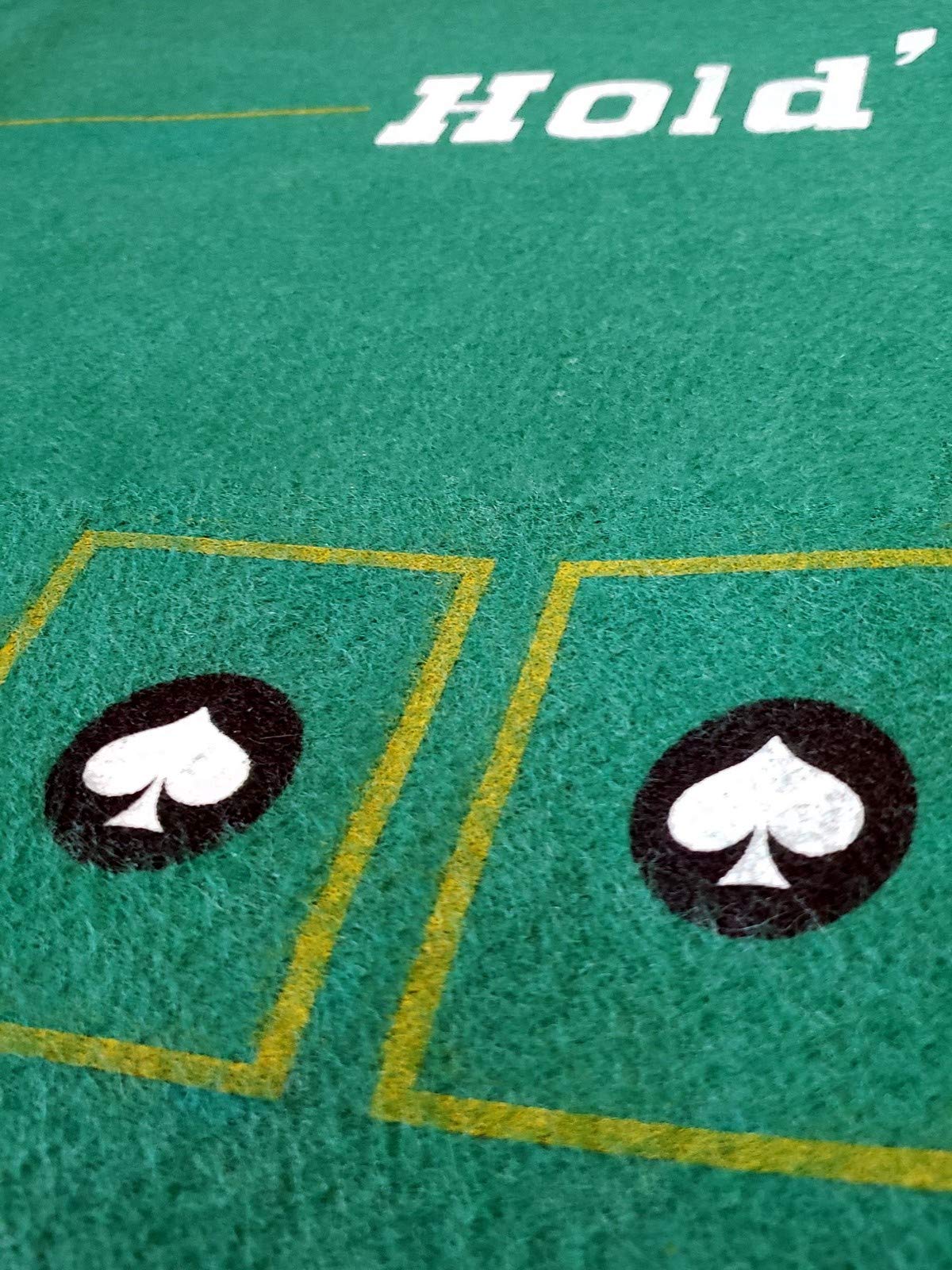 Casino Poker & Craps Set - 6ft x 3ft 2-Sided Felt Layout with Dice & Cards for Home Game Nights
