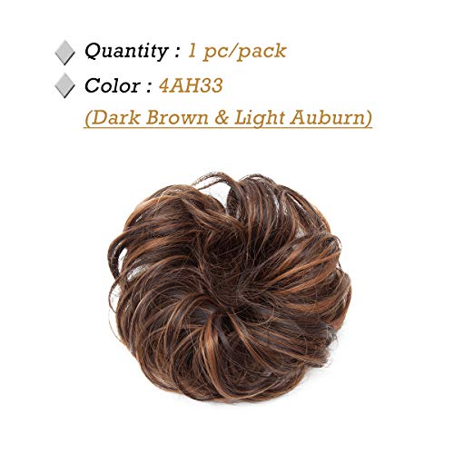 Messy Bun Hair Extension for Curly Hair - Clip-in Updo Hairpiece for Women | Perfect for Weddings, Parties & Everyday Styling