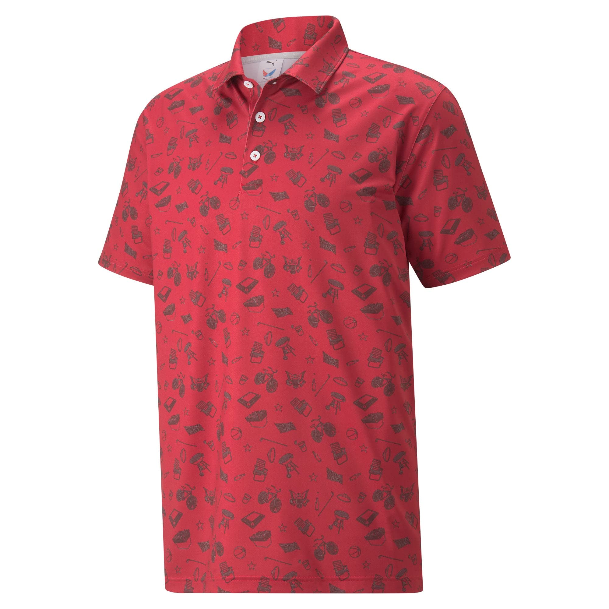PUMA Men's Golf Polo - Volition Block Party for Sports & Casual Wear