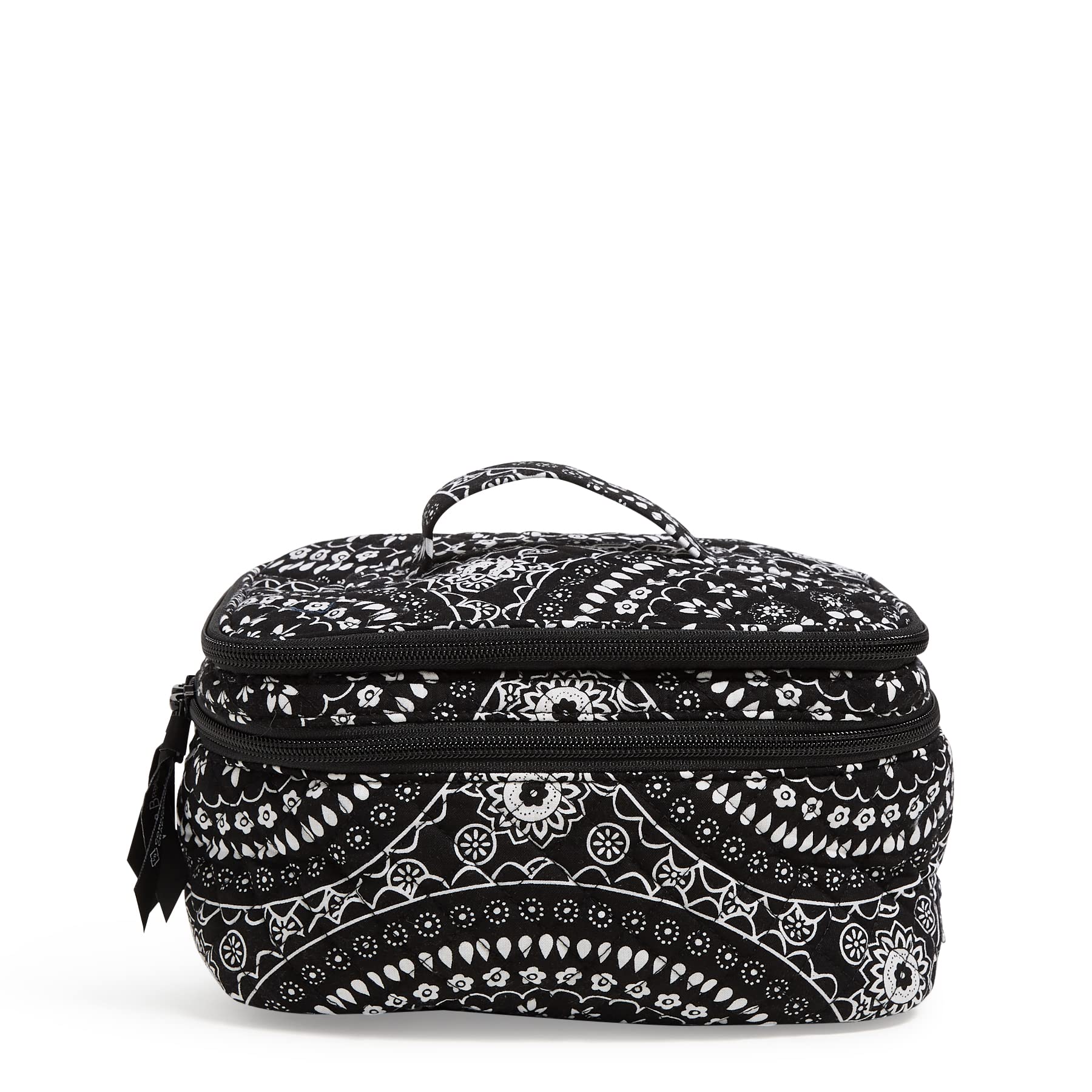 Vera Bradley Women's Cotton Makeup Organizer Case Bag - Travel Cosmetic Pouch for Toiletries & Beauty Essentials | Perfect for Travel, Gym, and Daily Use