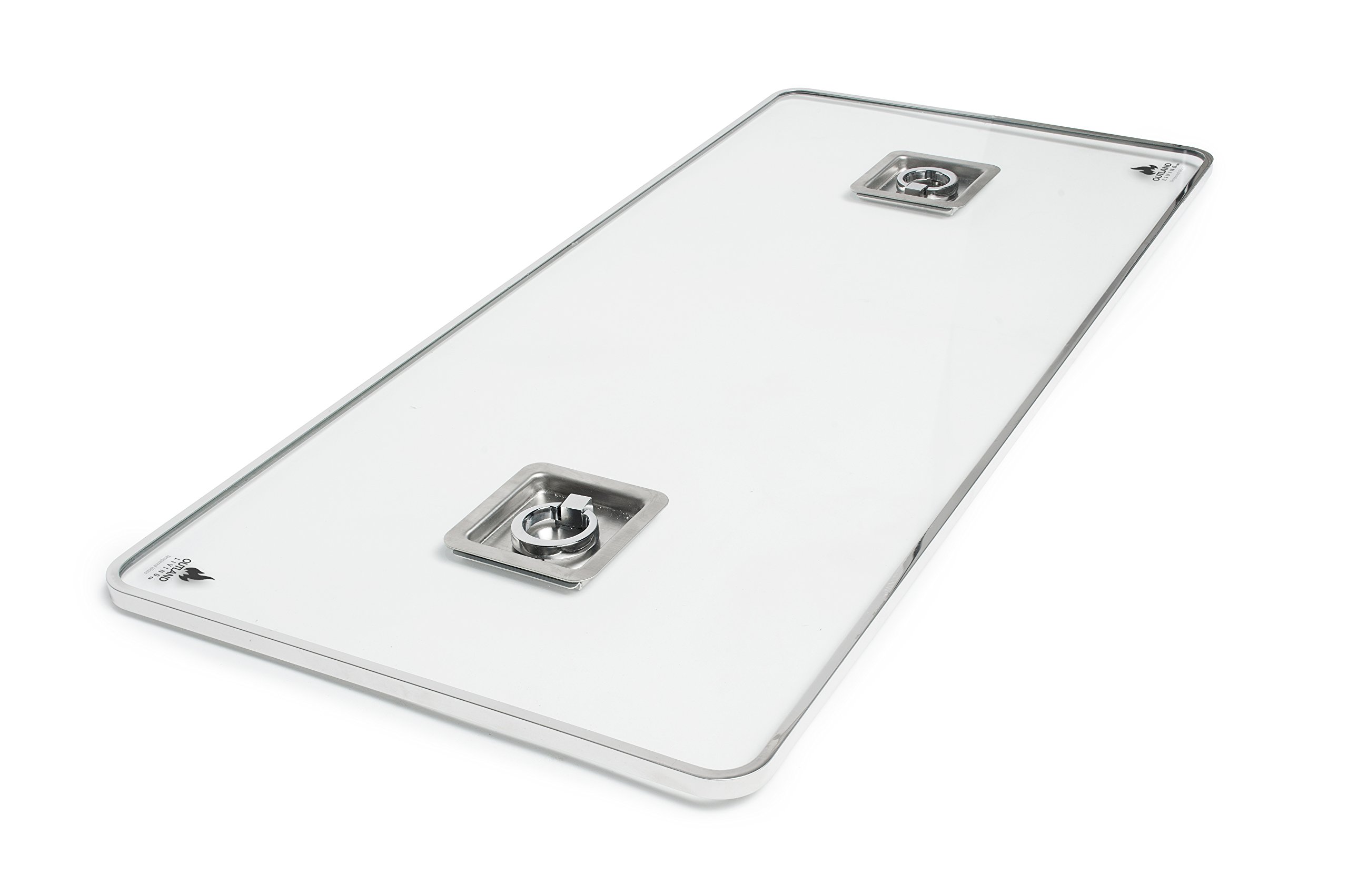 Outdoor Propane Fire Pit Table Accessories Set - Tempered Glass Lid, Wind Guard & Waterproof Cover for Series 401/403 | Perfect for Patio, Backyard & Camping Fire Pit Tables