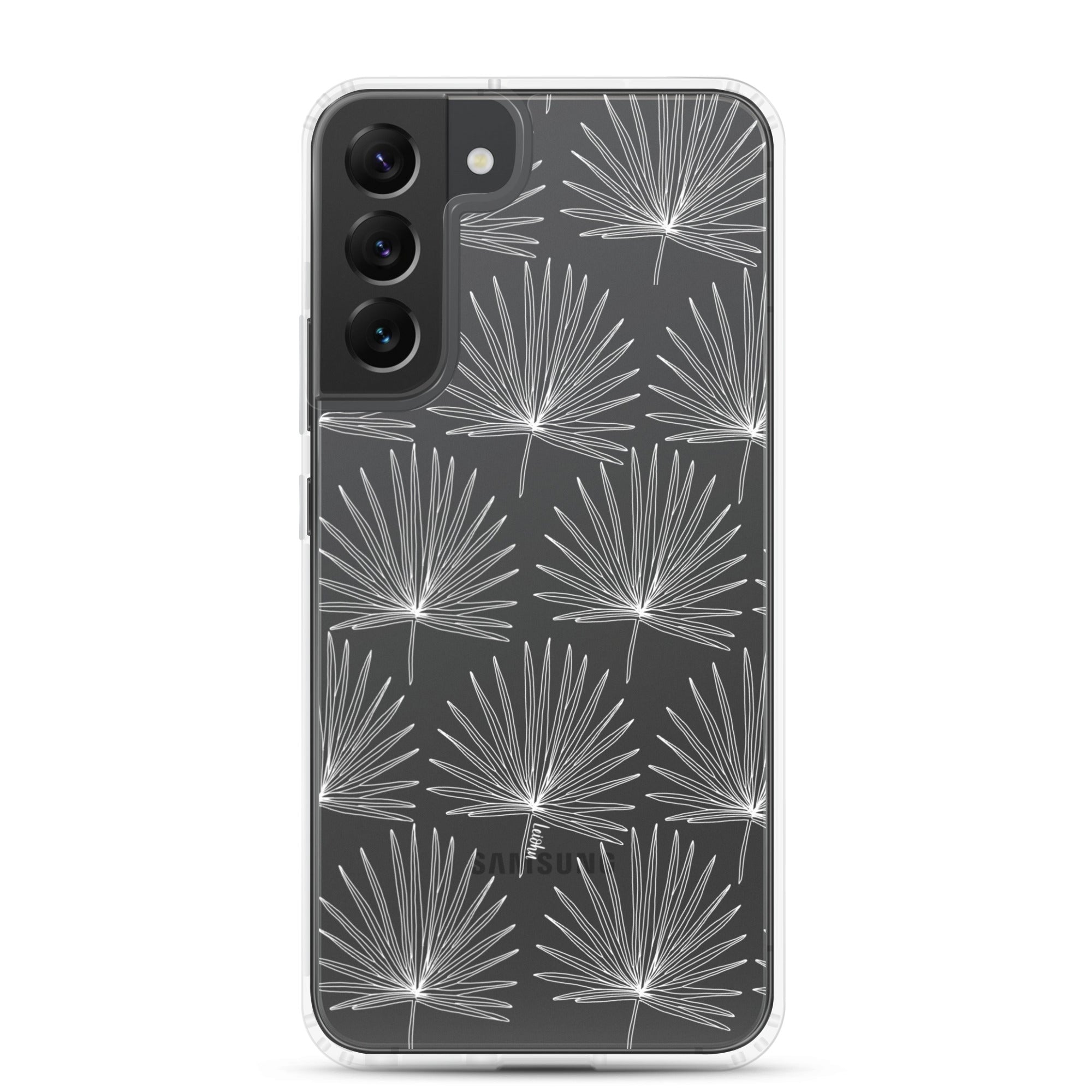 Fan Palm Clear Phone Case for Samsung Galaxy - Slim Protective Cover with Scratch Resistance for Everyday Use & Travel