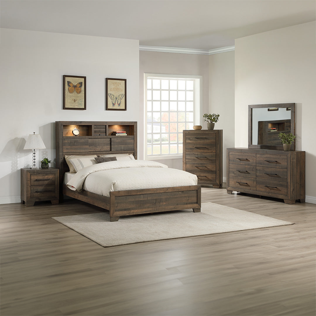 Modern Bookcase Bed with Storage - Space-Saving Bed Frame with Bookshelves for Small Apartments, Dorms & Studio Living