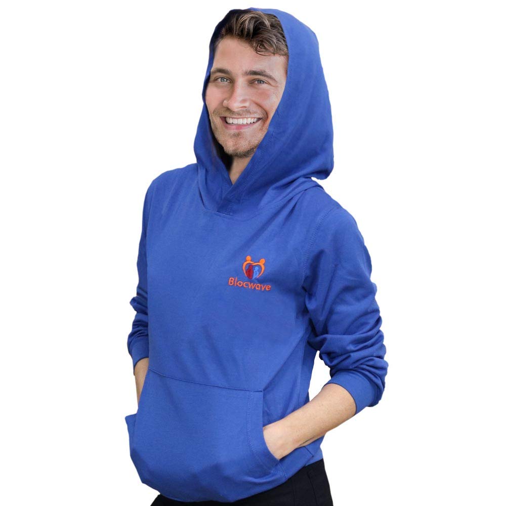 BlocWave EMF Protection Hoodie for Men - Anti Radiation Shielding Clothing for Daily Wear & Outdoor Activities