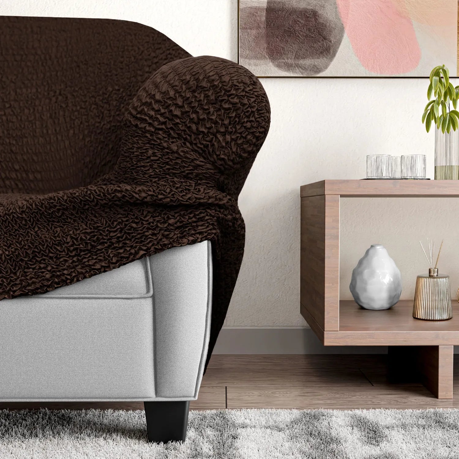 Large Reclining Armchair Slipcover - Microfiber Collection | Durable & Stylish Furniture Protector for Living Room, Home Theater & Office