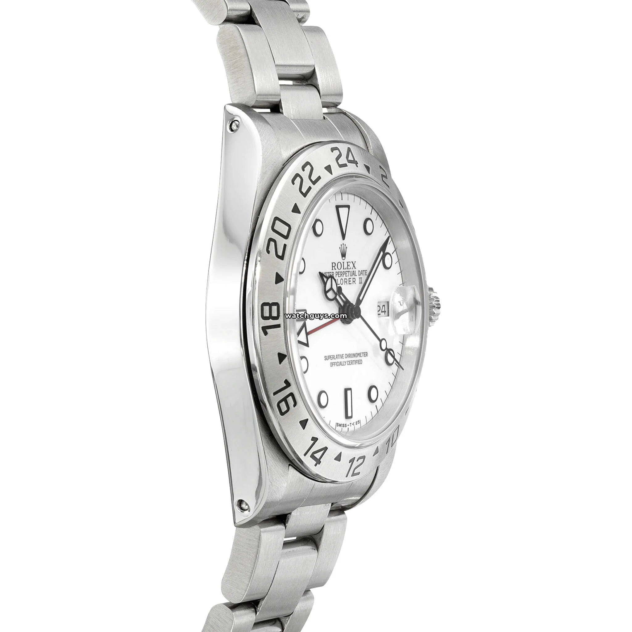 Rolex Explorer II 16570 Polar White Dial Stainless Steel Men's Watch - Luxury Sports Timepiece for Outdoor Adventures & Travel