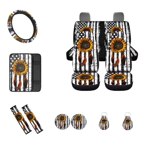 USA Flag Sunflower Dreamcatcher