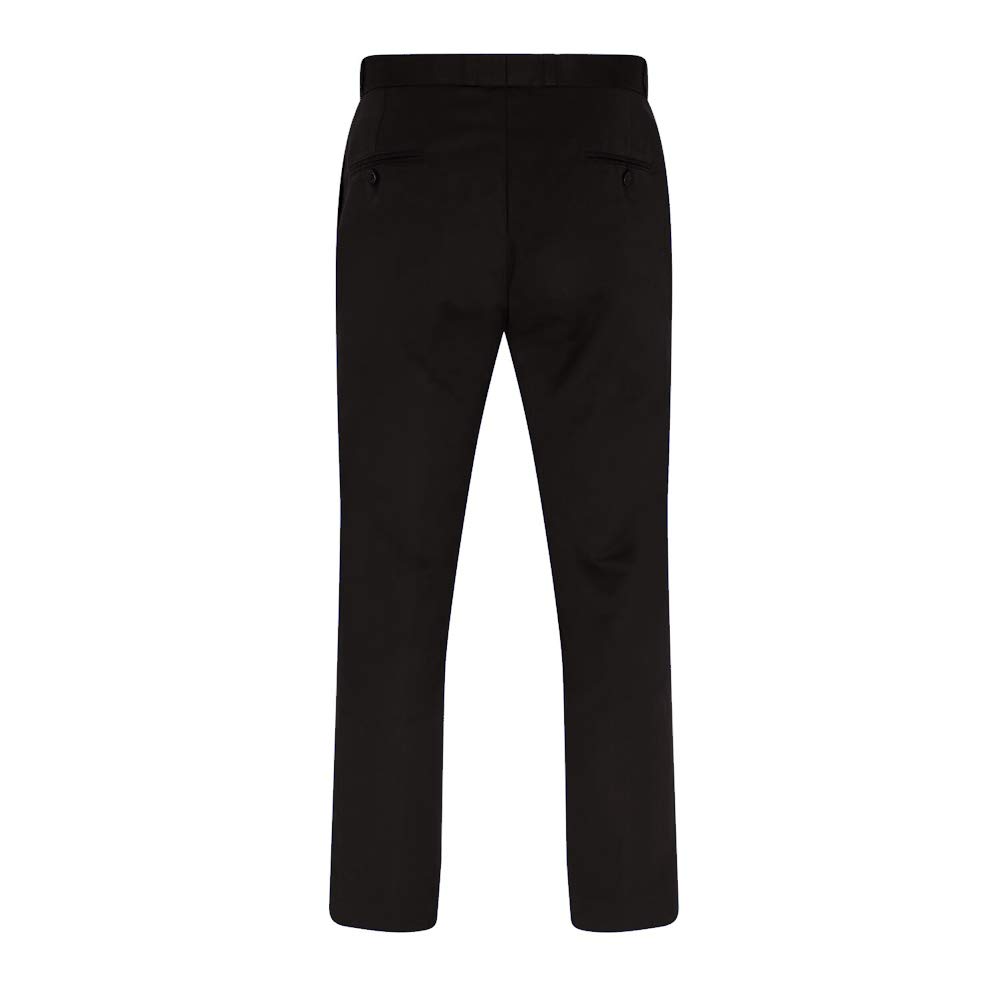 Relco Men's Sta-Press Mod Trousers - Classic Black Slim Fit Pants Size 38 for Business Casual & Office Wear | Comfortable Stretch Dress Pants for Work, Travel & Formal Occasions