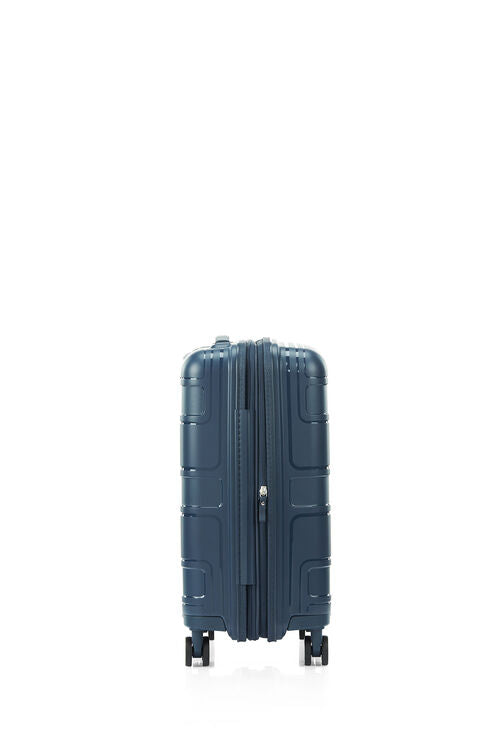 American Tourister Light Max 55cm Small Cabin Luggage - Navy Blue Carry-On Suitcase for Business Travel & Weekend Getaways