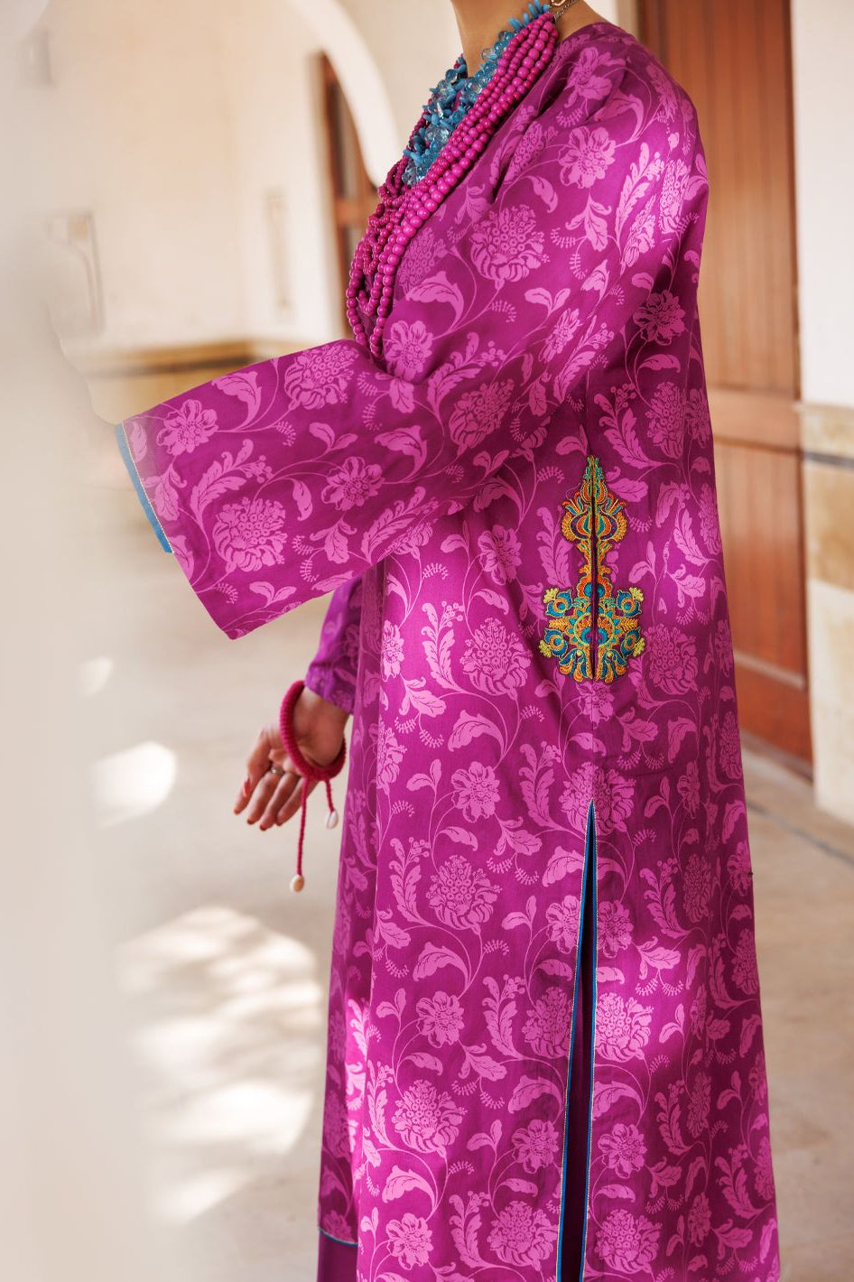 Stylish Cambric Purple Kurti by Almirah - Perfect for Casual Wear, Office Outfits & Festive Occasions