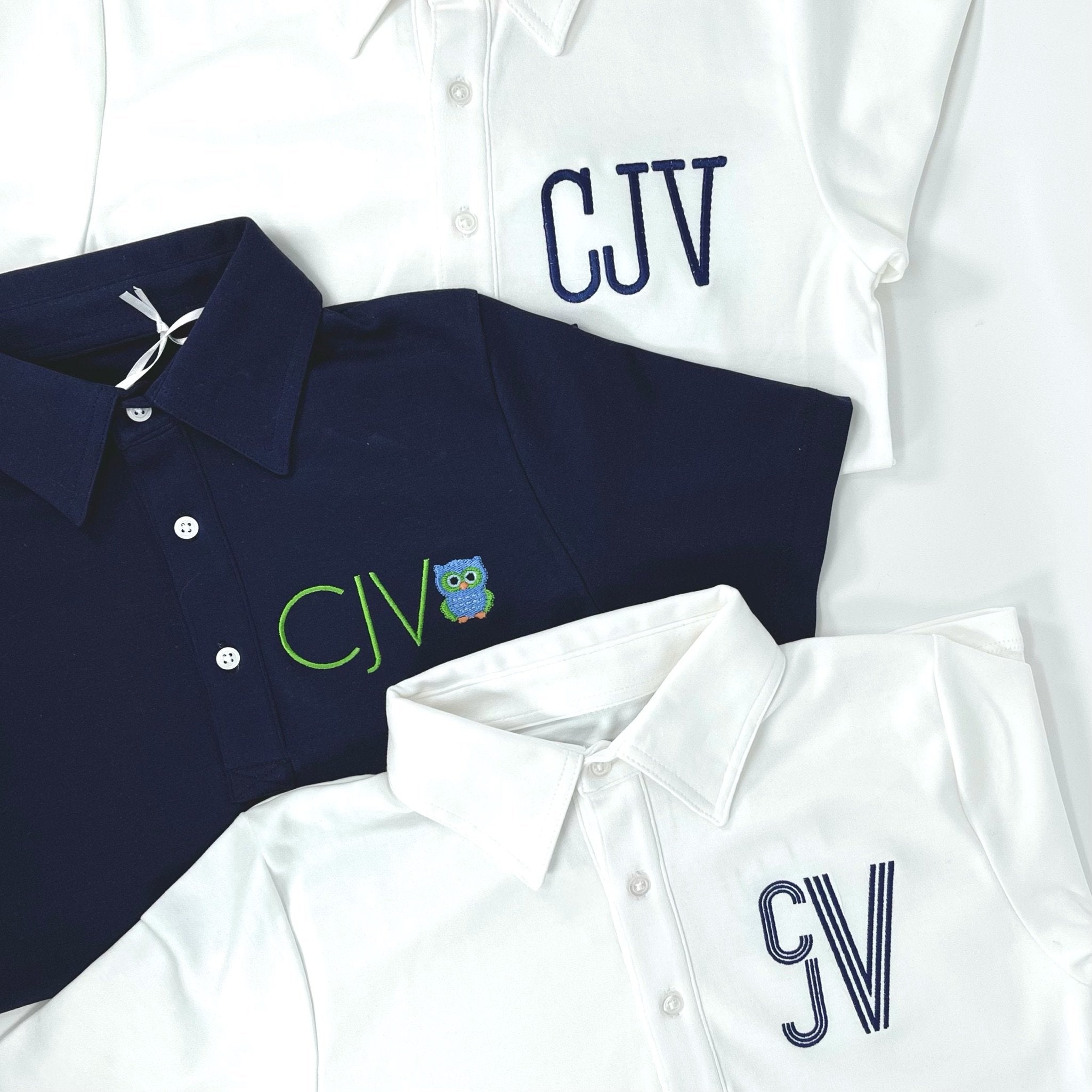 Griffin Boys' Pima Cotton Polo Golf Shirt with Monogram - White | Premium Breathable & Soft Cotton Shirt for School, Golf & Casual Wear | Collegiate Shop