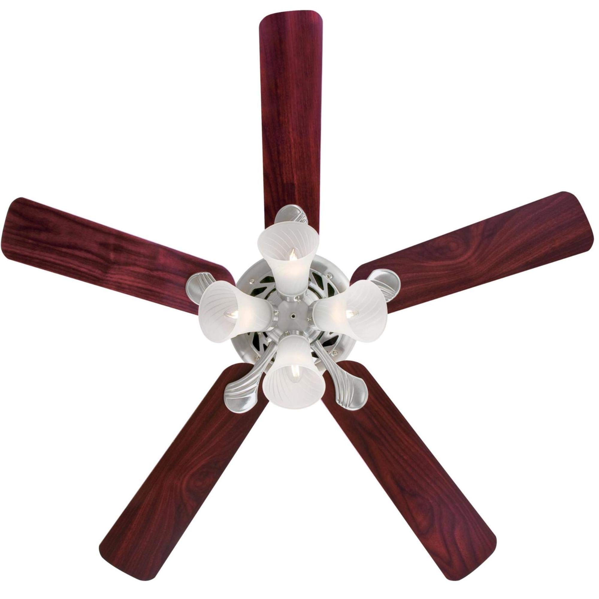 Westinghouse 7235900 52 Inch Brushed Nickel Indoor Ceiling Fan with LED Light - Quiet Energy Efficient Cooling for Living Room, Bedroom & Office