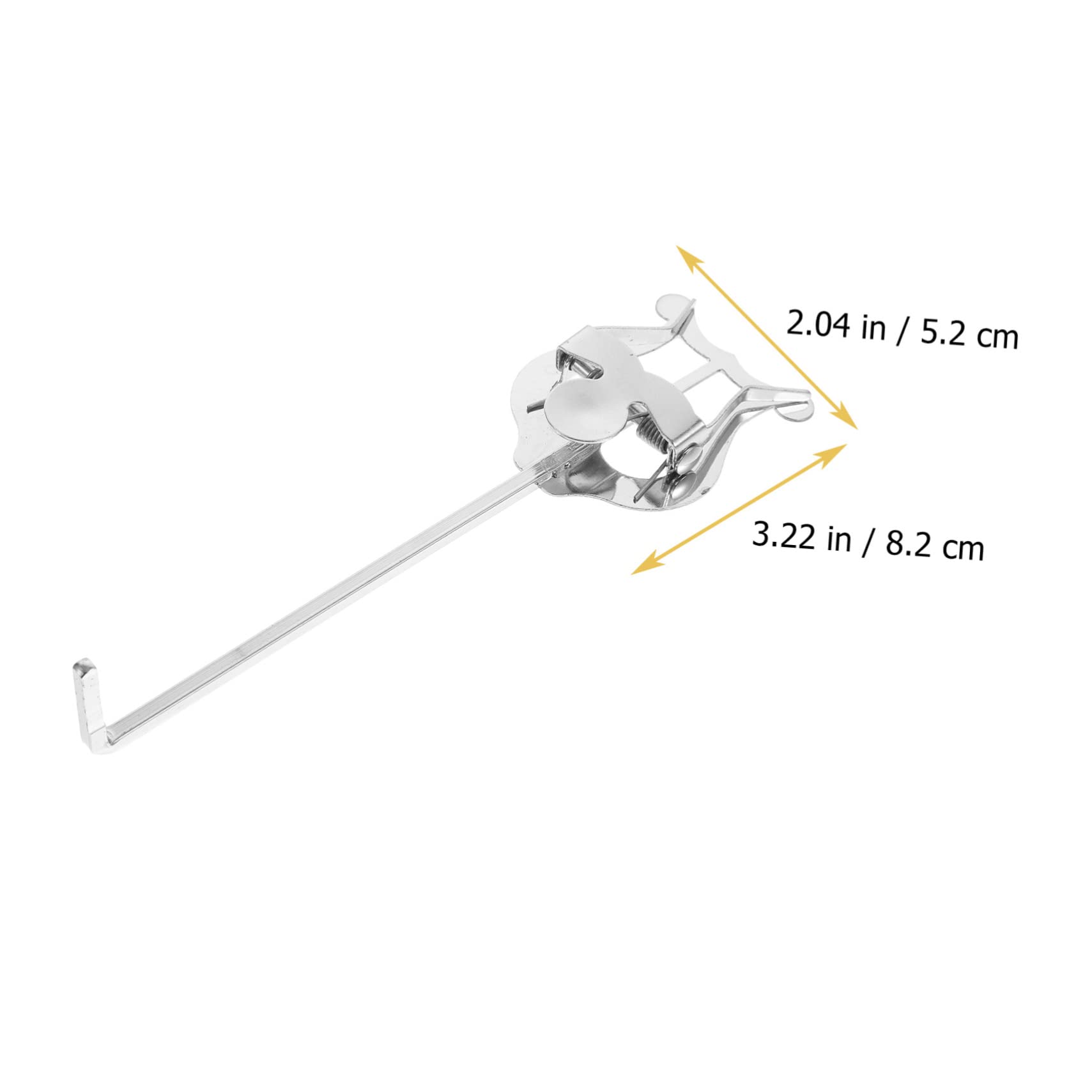 SUPVOX Trumpet Lyre Stand - Portable Sheet Music Holder for Clarinet, French Horn & Marching Band - Durable Iron Silver Clip Book Holder - Perfect for Practice, Performances & Outdoor Concerts