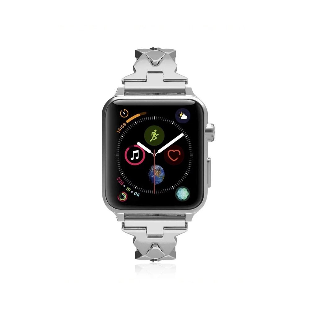 RadiantGem Stainless Steel Women's Watch Band - Elegant & Durable Replacement Strap for Apple Watch, Fitbit & Smartwatches - Perfect for Work, Gym & Everyday Wear