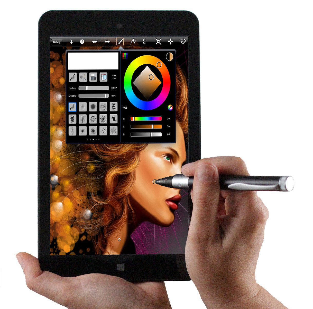 Navitech Grey Stylus Pen for ARCHOS Tablets - Fine Point for Drawing & Note-Taking