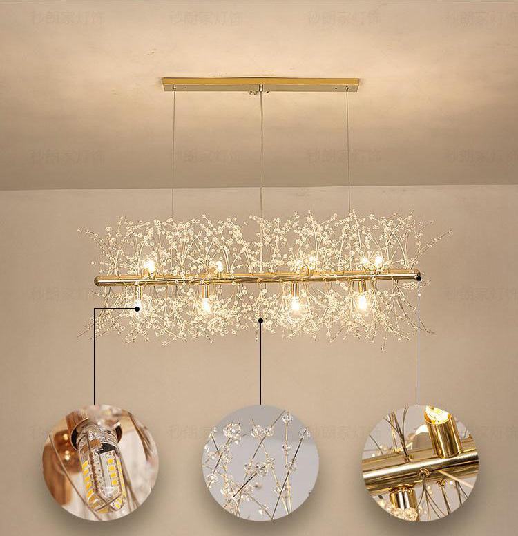 Elegant Dandelion Chandelier - Modern Floral Ceiling Light Fixture for Living Room, Bedroom, Dining Room Decor | Perfect for Home, Wedding, Cafe Lighting