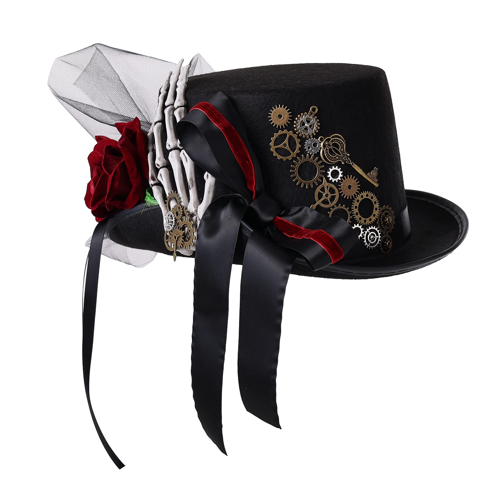 Gothic Steampunk Top Hat with Goggles - Unisex Victorian Costume Accessory for Halloween, Cosplay & LARP Events | COSDREAMER