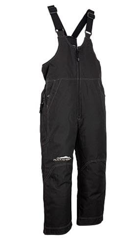 Katahdin Men's Waterproof Work Bib Overalls - High Waist 600D Polyester Coveralls for Outdoor Work, Hunting & Fishing - Black, Large Regular Size (Durable Waterproof Bib Pants for Construction, Farming & Winter Activities)
