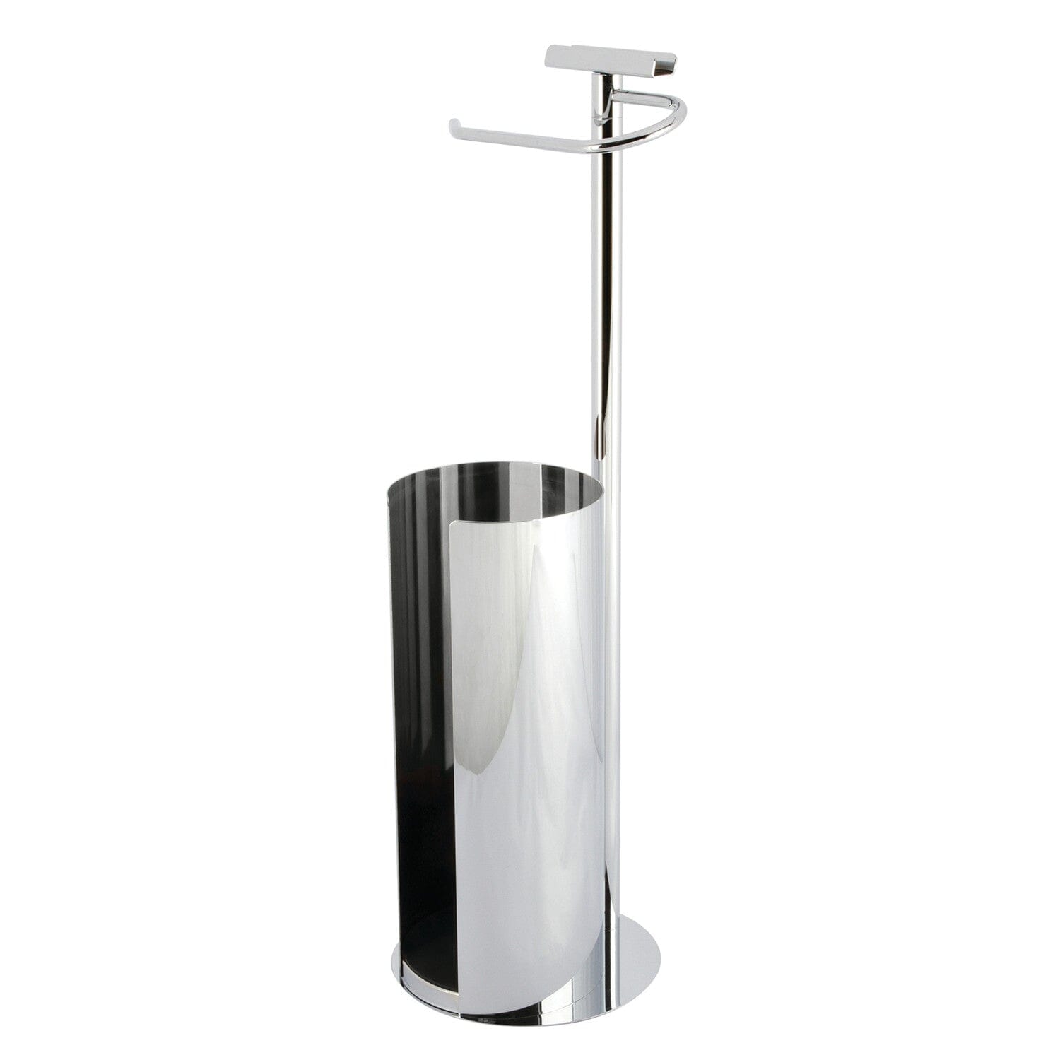 Freestanding Toilet Paper Holder with Roll Storage & Phone Stand - Bathroom Organizer for Home, Office, RV | Space-Saving Design for Small Spaces
