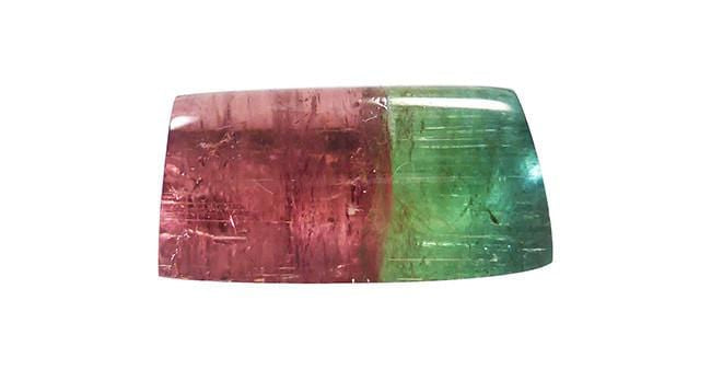 Natural Watermelon Tourmaline Gemstone - 6.77ct Rectangular Cut Loose Stone for Jewelry Making, Engagement Rings & Healing Crystals