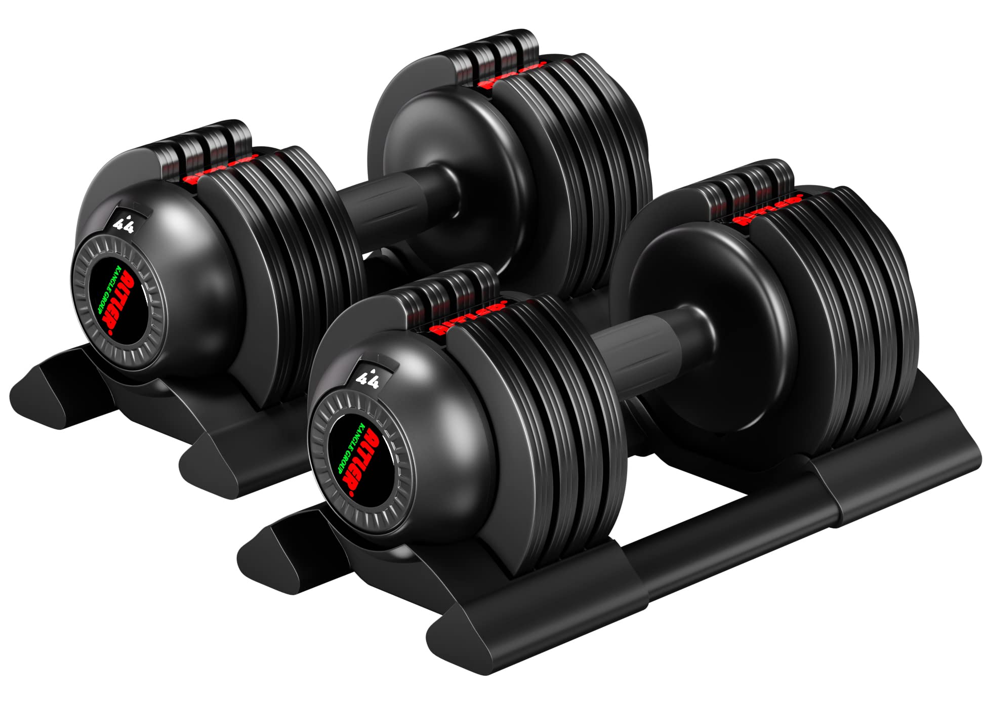 Adjustable Dumbbell Set 22LBS 44LBS 52LBS with Tray - Quick Weight Change Anti-Slip Handle, 8 Safety Lock Slots for Home Gym Workouts - Perfect for Strength Training & Fitness for Men & Women