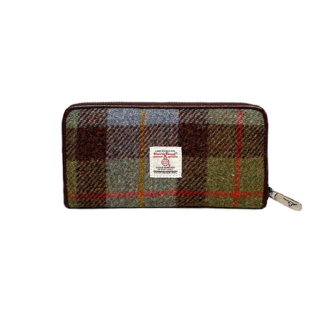 Harris Tweed Long Zip Wallet for Men & Women - 22 Stylish Colors | RFID Blocking Leather Card Holder for Travel, Business & Everyday Use