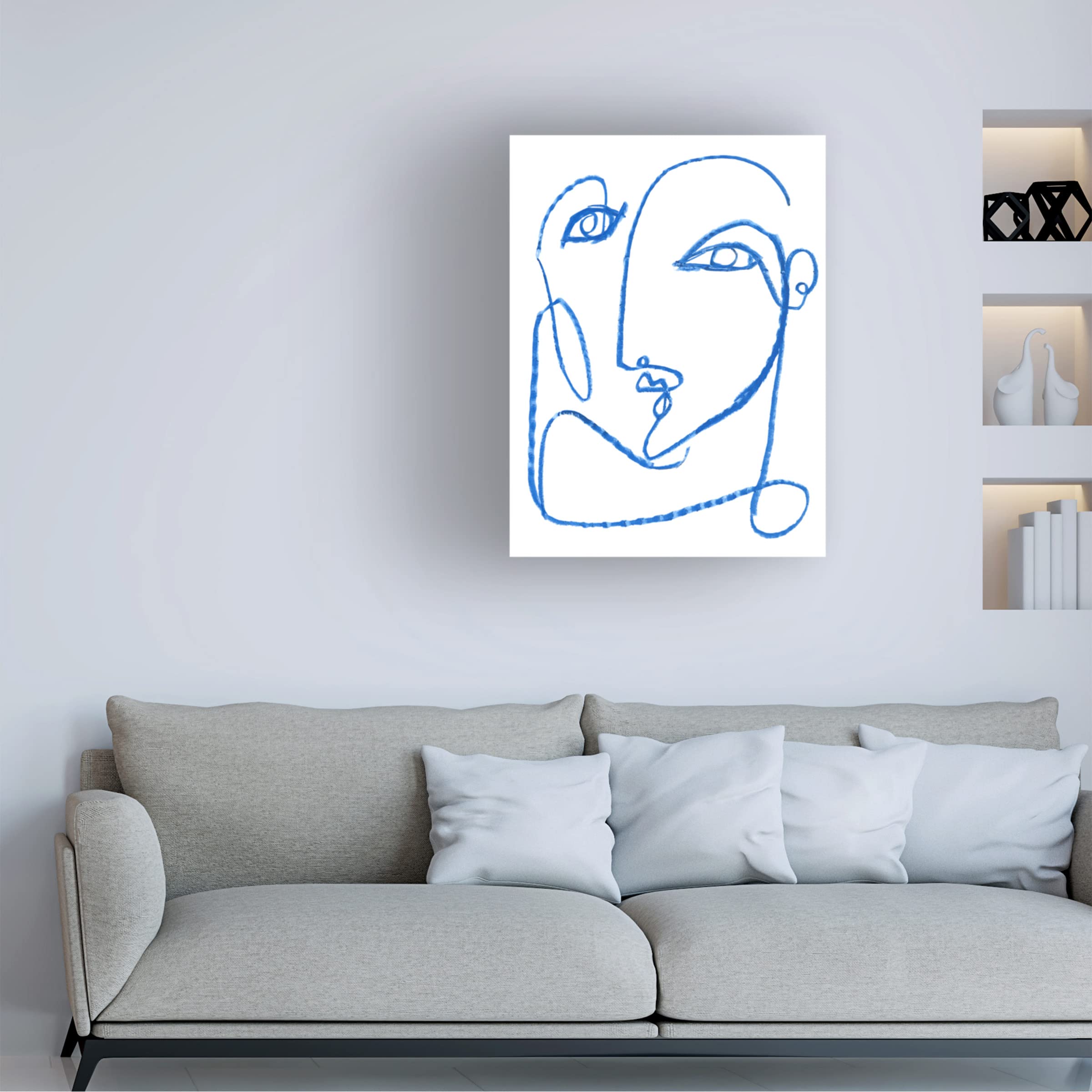 Jennifer Paxton Parker 'Blue Self I' Canvas Art Print - Modern Abstract Wall Decor for Living Room, Bedroom & Office - Trademark Fine Art Collection