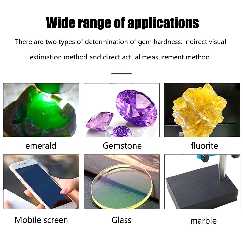 Mohs Hardness Test Kit - 10 Pack Scratch Tester Pens (1-10 Scale) with Storage Box - Gemstone & Mineral Identification Tool for Jewelry Making, Geology Field Work & Industrial Quality Control