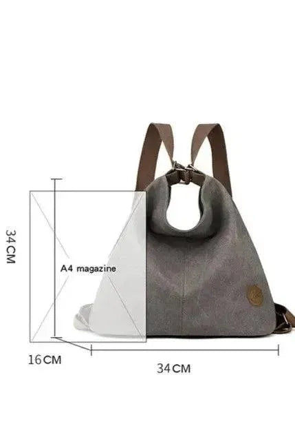 Stylish Women's Designer Canvas Backpack - Durable & Lightweight for Travel, Work & School | Fashionable & Functional Everyday Use