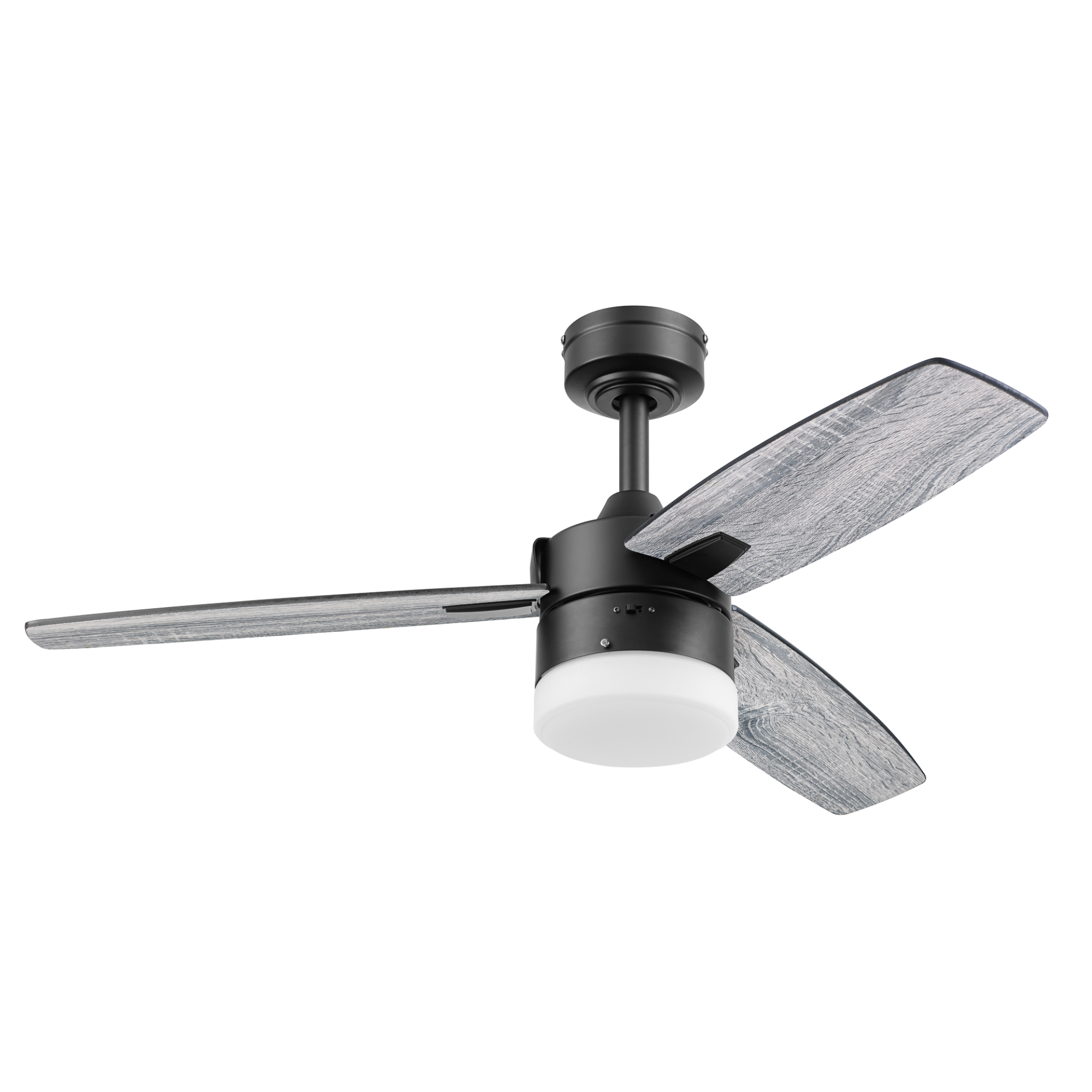 42 Inch Honeywell Conifer Matte Black Ceiling Fan with Light Kit and Remote Control - Perfect for Living Room, Bedroom, and Outdoor Patio Cooling