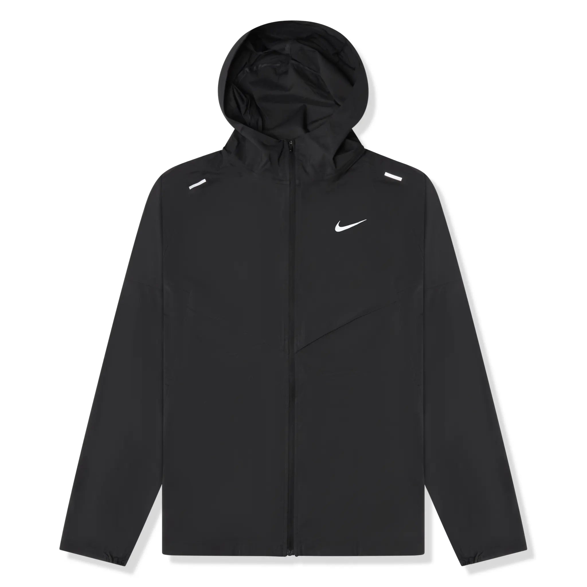 Nike Repel Packable Black Windrunner Jacket - Lightweight Water-Resistant Hooded Windbreaker for Men & Women - Perfect for Hiking, Running & Outdoor Adventures