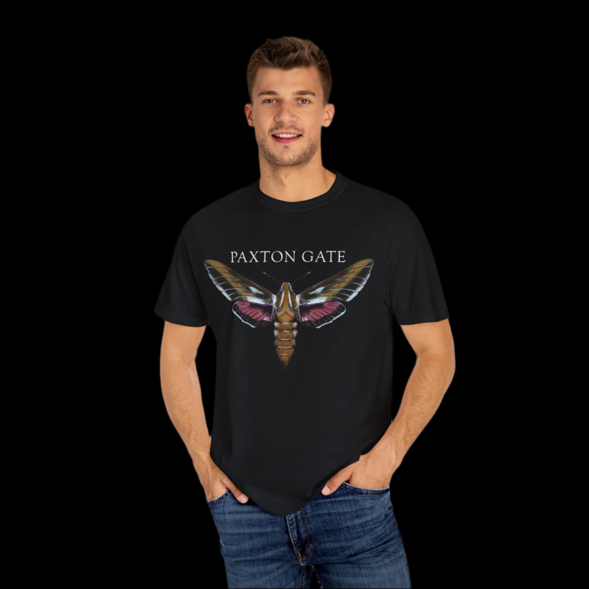 Unisex Paxton Gate Sphingidae Moth Graphic T-Shirt by Kris Struble - Perfect for Nature Lovers & Entomology Enthusiasts