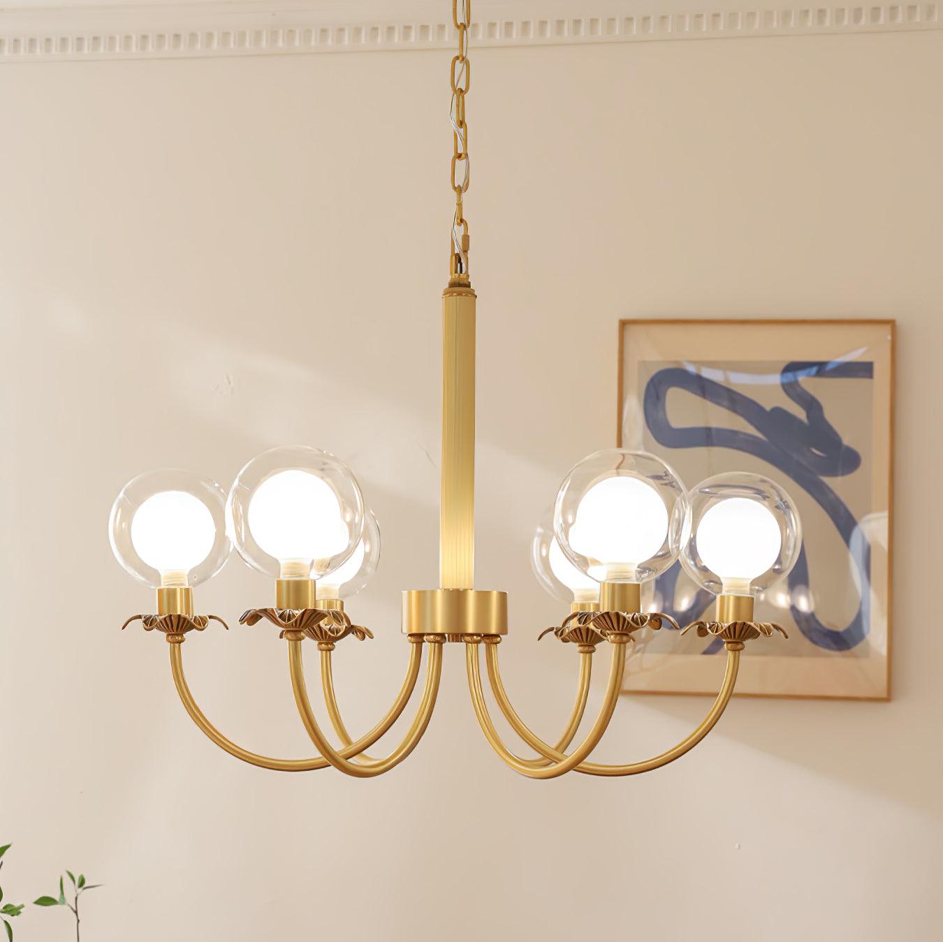 Elegant Aureate Radiance Crystal Glass Chandelier - Modern Luxury Ceiling Light Fixture for Dining Room, Living Room & Bedroom Decor